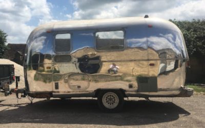 Sale Pending – Half of a 1970’s Airstream Caravel shell – exactly half / left side